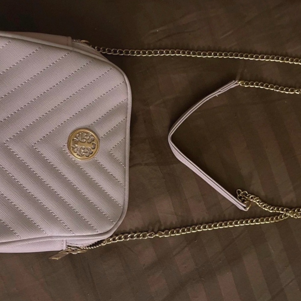 Elegant Quilted Shoulder Bag - Light Purple